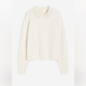 Beaded Collar Sweater